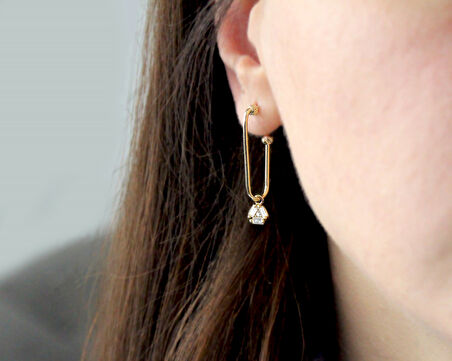 Baget Taşlı Ataç Küpe