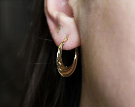 14 Ayar Kadın Midye Küpe