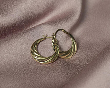 14 Ayar Kadın Midye Küpe