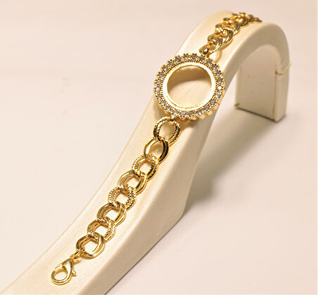 Çeyreksiz Altın Kaplama Bileklik KK04