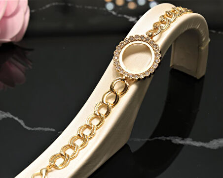 Çeyreksiz Altın Kaplama Bileklik KK04