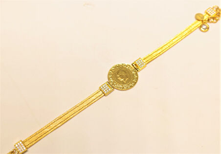 Çeyrek Altın Kadın Bileklik 33054