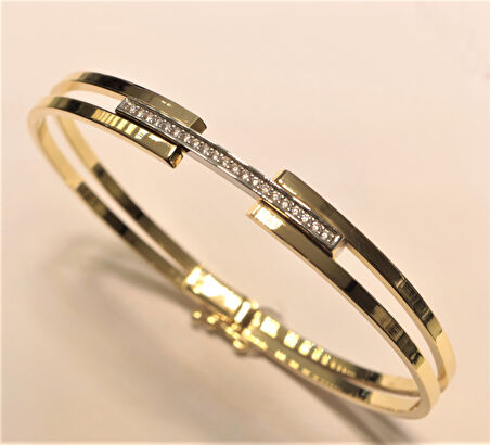 Altın Kaburga Kelepçe Bilezik