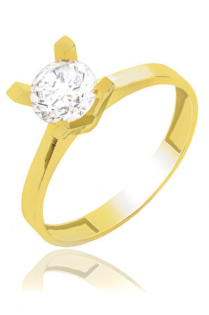 Altın Tek Taş Yüzük 34104