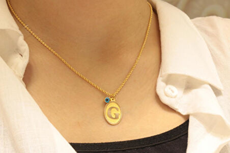 Altın Nostaljik G Harfli Halat Zincir