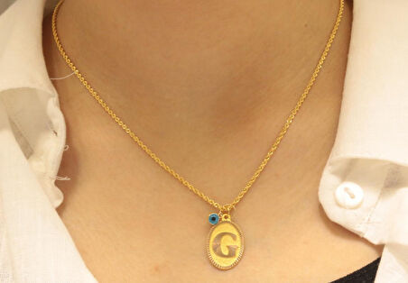 Altın Nostaljik G Harfli Halat Zincir