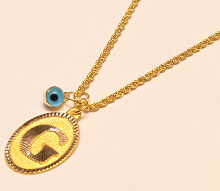 Altın Nostaljik G Harfli Halat Zincir