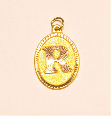 Altın Nostaljik R Harfi