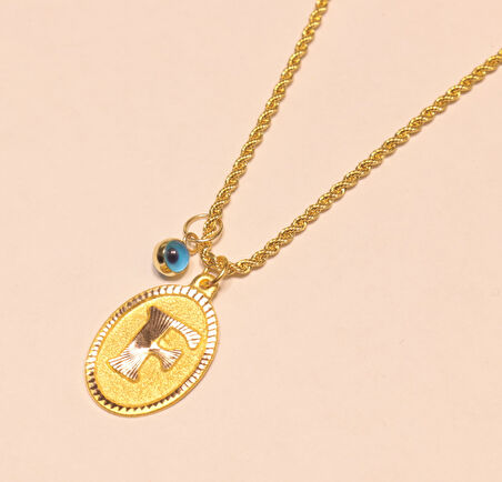 Altın Nostaljik F Harfli Halat Zincir