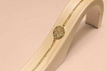 Altın Kar Tanesi Model Bileklik