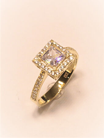 Altın Baget  Taşlı Yüzük