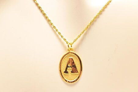 Altın Halat Zincirli Nostaljik A Harfi