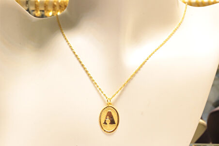 Altın Halat Zincirli Nostaljik A Harfi