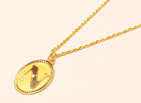  Altın Halat Zincirli Nostaljik N Harfi