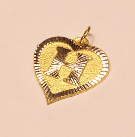 Altın Kalpli H Harfi