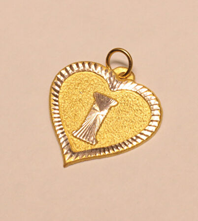  Altın Kalpli I Harfi 