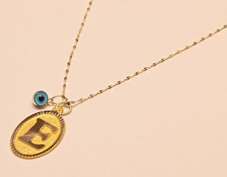 Altın E Harfli Aynalı Zincir