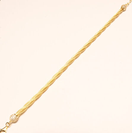 Altın Sarmaşık Örgü Bileklik