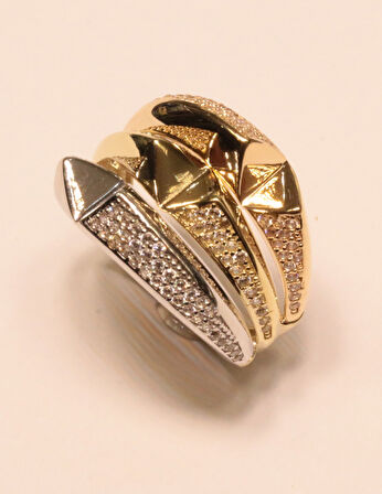 Altın Taşlı Kaburga Yüzük