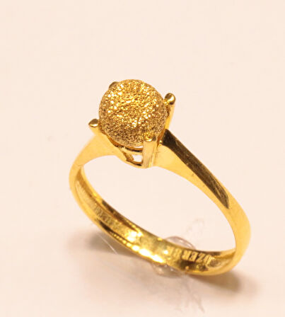 Altın Tek Top Yüzük