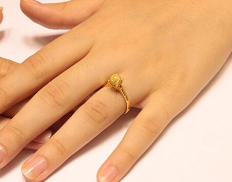 Altın Tek Top Yüzük