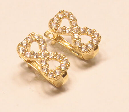 Altın Sonsuzluk Çocuk Küpesi