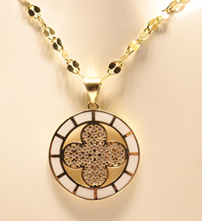 Altın Yonca Kolye Ucu  3656-1