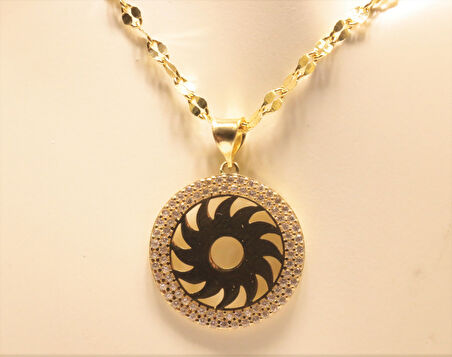 Altın  Kadın Güneş Kolye Ucu