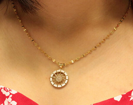 Altın Güneş Kolye Ucu 3654-1