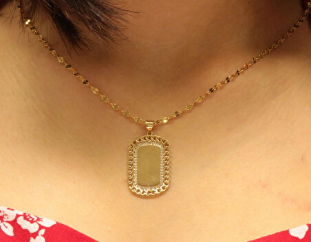 Altın Plaka Kolye Ucu 3650-1