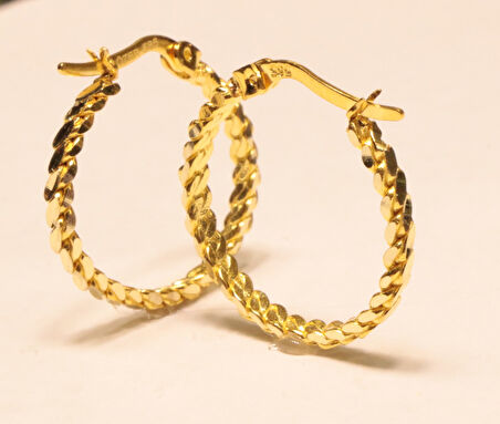 Altın Üçlü Burma  Küpe