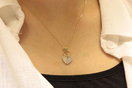 Altın Kalp Model Hayalet Kolye