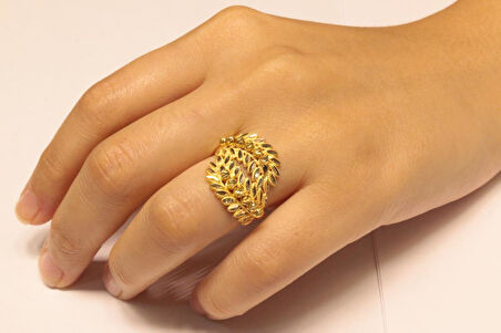 14 Ayar Altın Taşsız  Dorika Toplu Yüzük