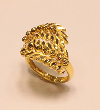 14 Ayar Altın Taşsız  Dorika Toplu Yüzük