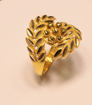 14 Ayar Altın Taşsız  Dorika Toplu Yüzük