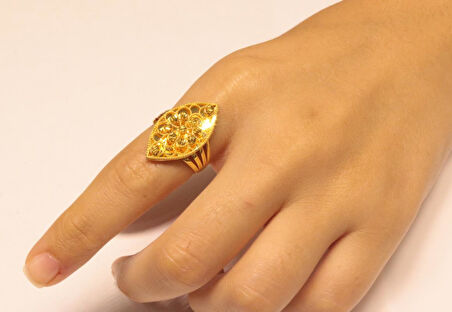 14 Ayar Altın Taşsız  Dorika Toplu Yüzük