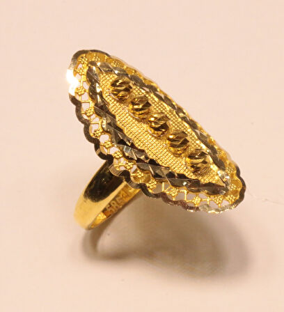 14 Ayar Altın Taşsız Dorika Toplu Yüzük