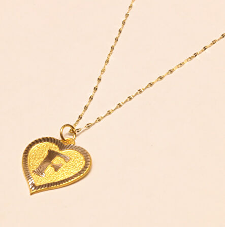 Altın F Harfli Aynalı Zincir