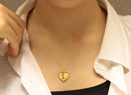 Altın L Harfli Aynalı Zincir