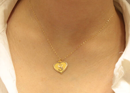 Altın S Harfli Aynalı Zincir