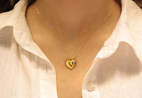 14 Ayar Altın V Harfli Aynalı Zincir