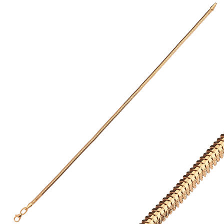  Altın İtalyan Balık Sırtı Bileklik