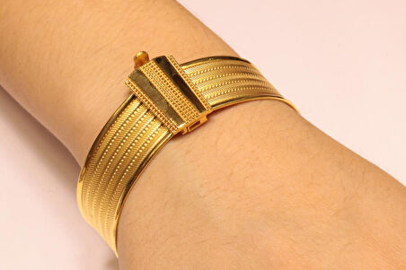 Altın Rize Model Hasır Kelepçe Bilezik 32067