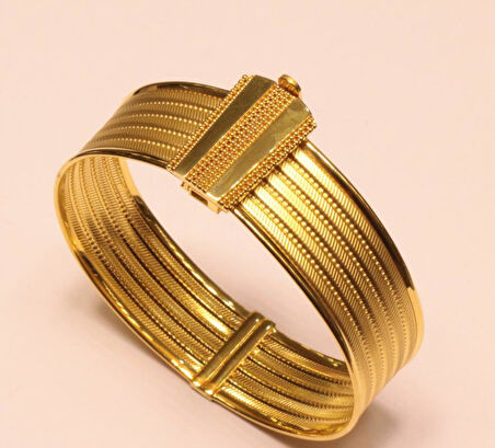 Altın Rize Model Hasır Kelepçe Bilezik 32067