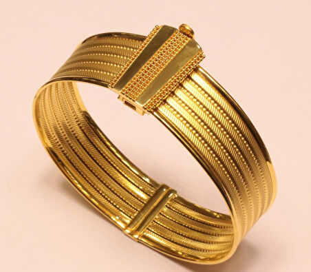 Altın Rize Model Hasır Kelepçe Bilezik 32067