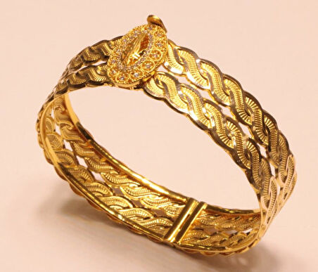  Örgü Model Tuğralı Kelepçe Bilezik