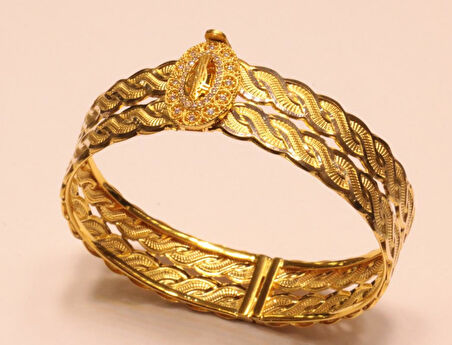  Örgü Model Tuğralı Kelepçe Bilezik