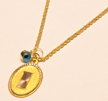 Altın Nostaljik I Harfli Halat Zincir