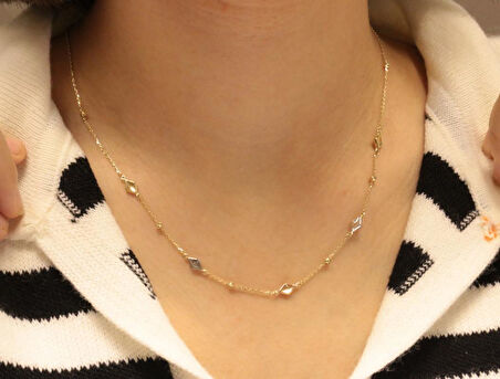  14 Ayar Altın Dorika Toplu Zincir 26035