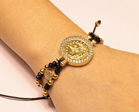 Yarım Reşat Baskı Altınlı Bileklik RB11